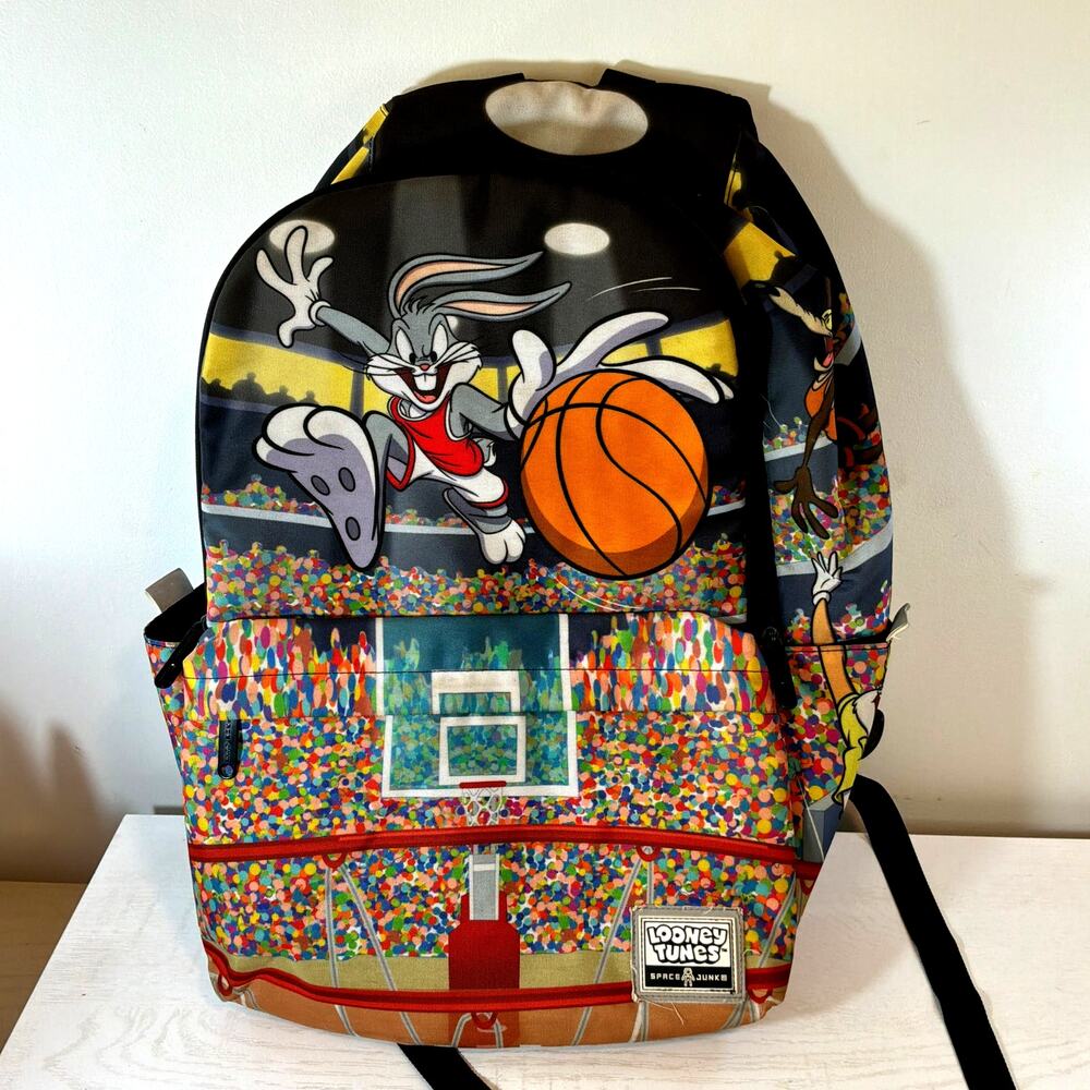90s Space Junk Looney Tunes Looney Ballers Rare Stadium Crowd Design Backpack